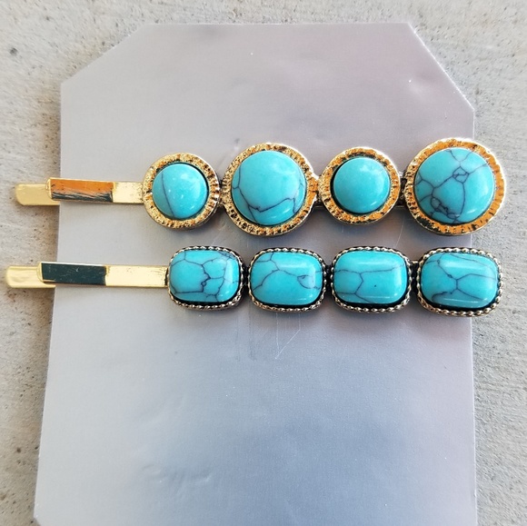 Accessories - Turquoise Bobby Pins